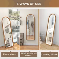 Full Length Mirror With Light 58" X 20" Wall Mounted Mirror