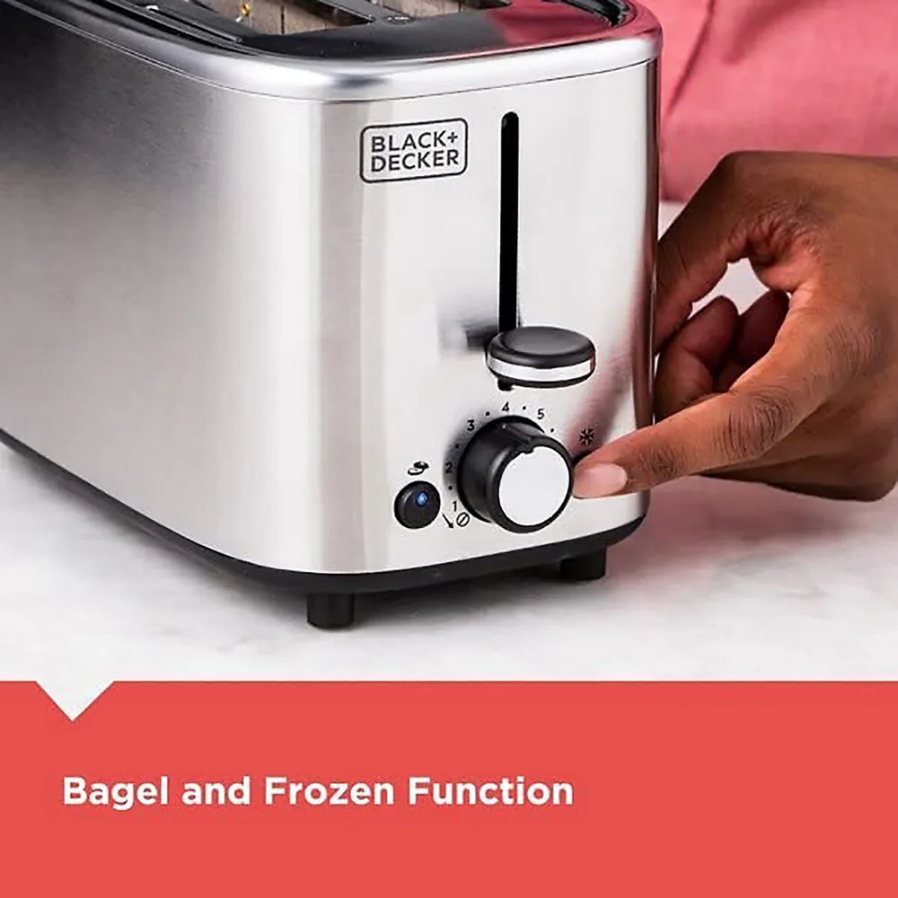 2-slice Toaster With Wide Slits, Stainless Steel