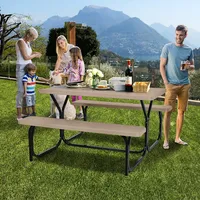 Picnic Table Bench Set Outdoor Camping Backyard Garden Patio Party All Weather