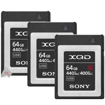 Three Pieces Sony 64gb G Series Xqd Memory Card
