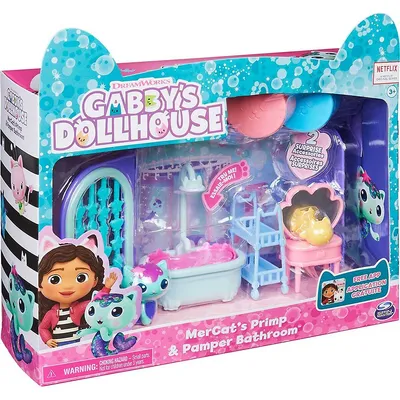 Gabby's Dollhouse - Mercat's Primp And Pamper Bathroom Playset