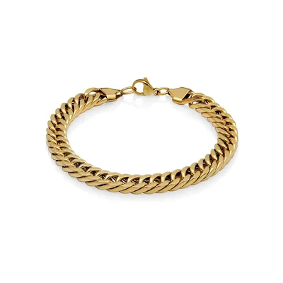 8.5mm Ionic-goldplated Stainless Steel Bracelet