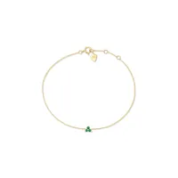 Emerald Trio Bracelet In 10kt Yellow Gold