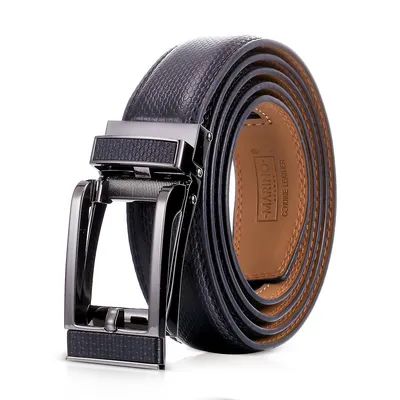 Trimmed Linxx Men's Rachet Belt With Open Leather Buckle