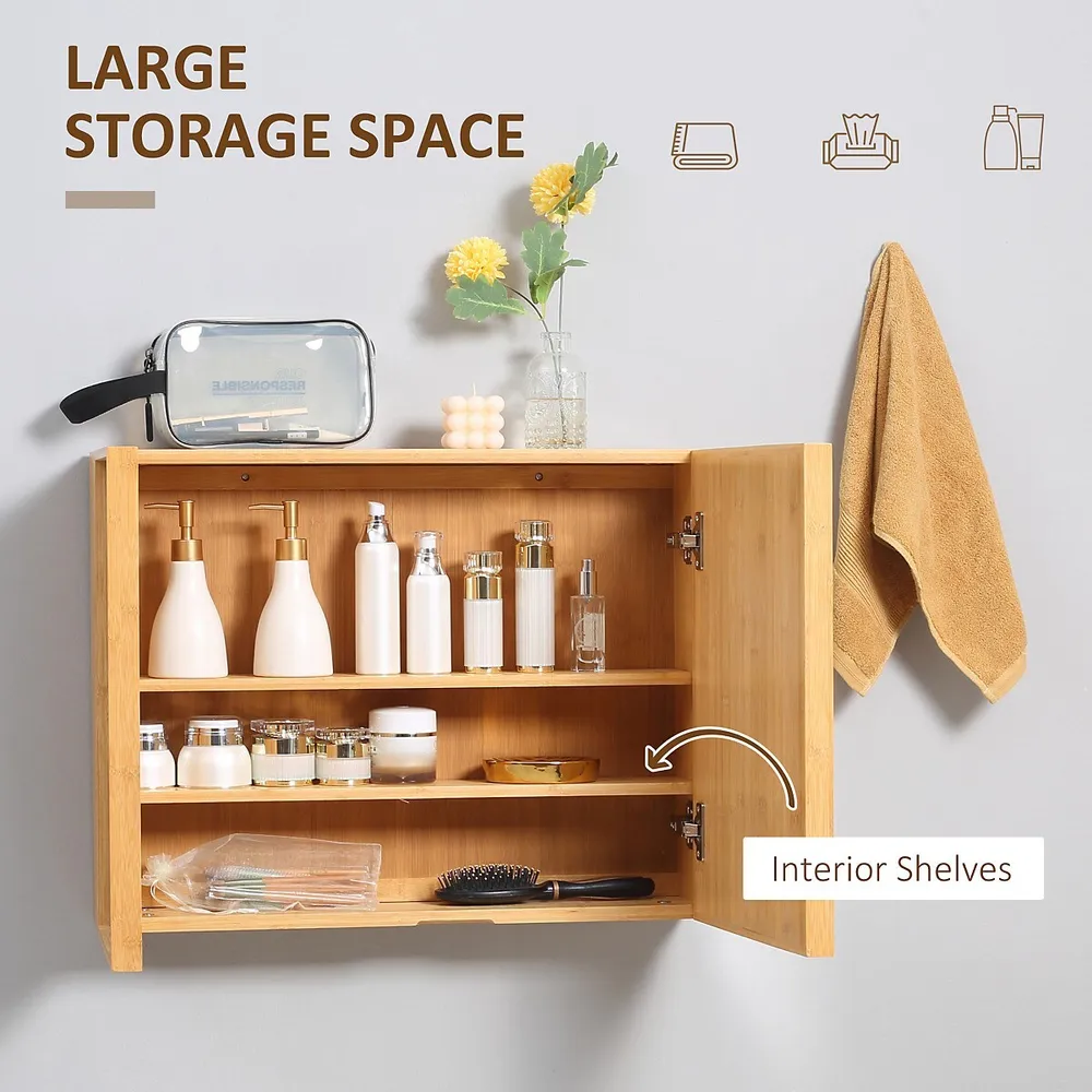wood bathroom medicine cabinet with mirror