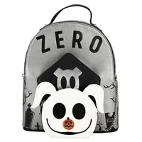 Nightmare Before Christmas Zero Graveyard Metallic Mini Backpack With Removable Coin Pouch