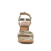 Candace Metallic Leather Platform Sandal