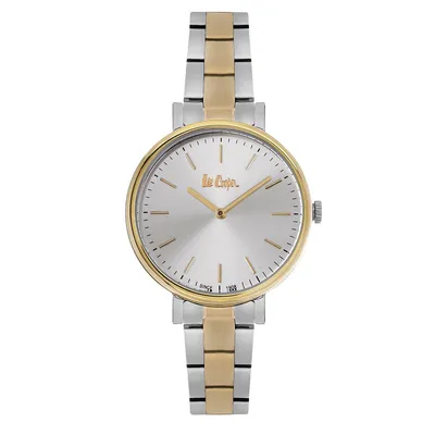 Ladies Lc06895.230 2 Hand Silver Watch With A Two Tone Metal Band And A Silver Dial