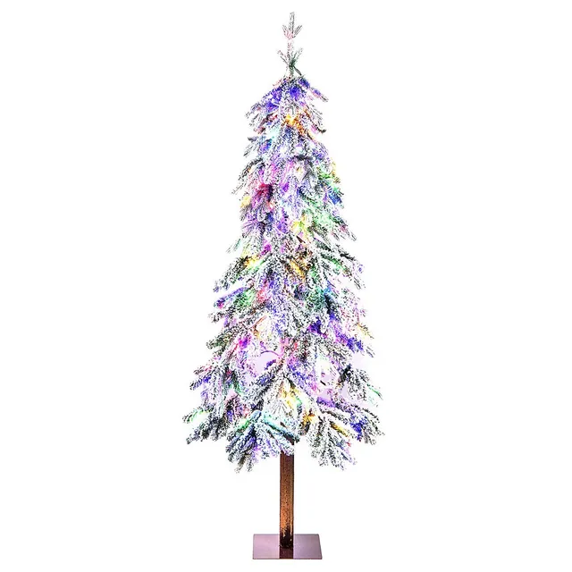 LitLuster Geometric LED Multi-Color Holographic Ornament | Christmas Tree