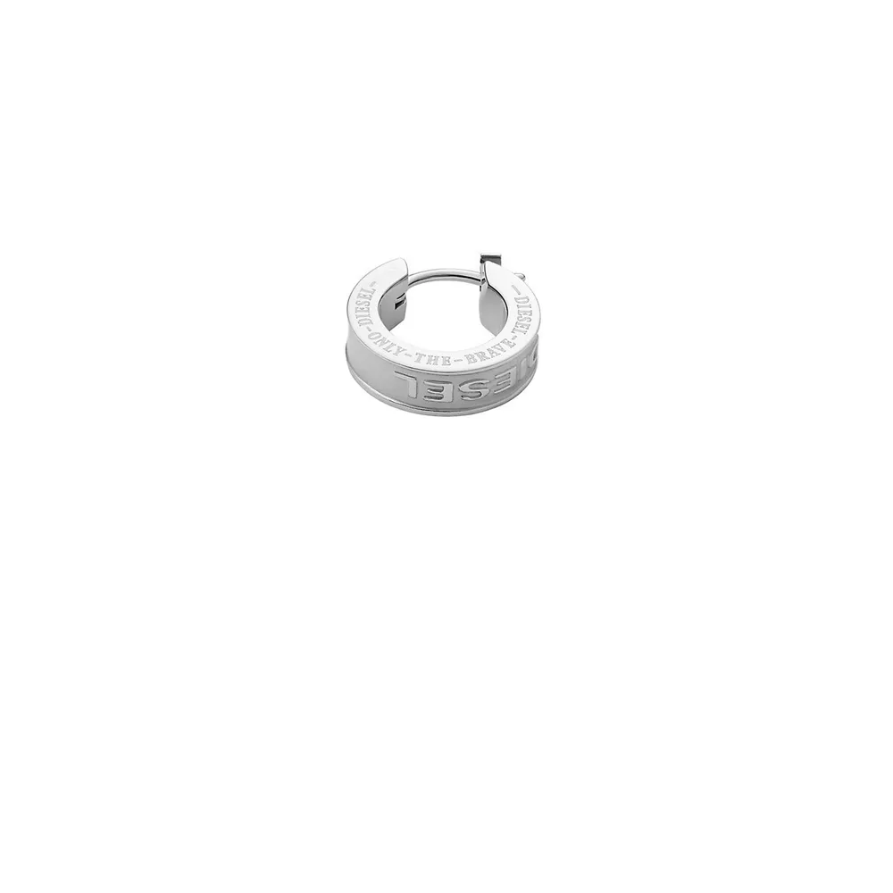 Men's Silver Stainless Steel Cuff Earring