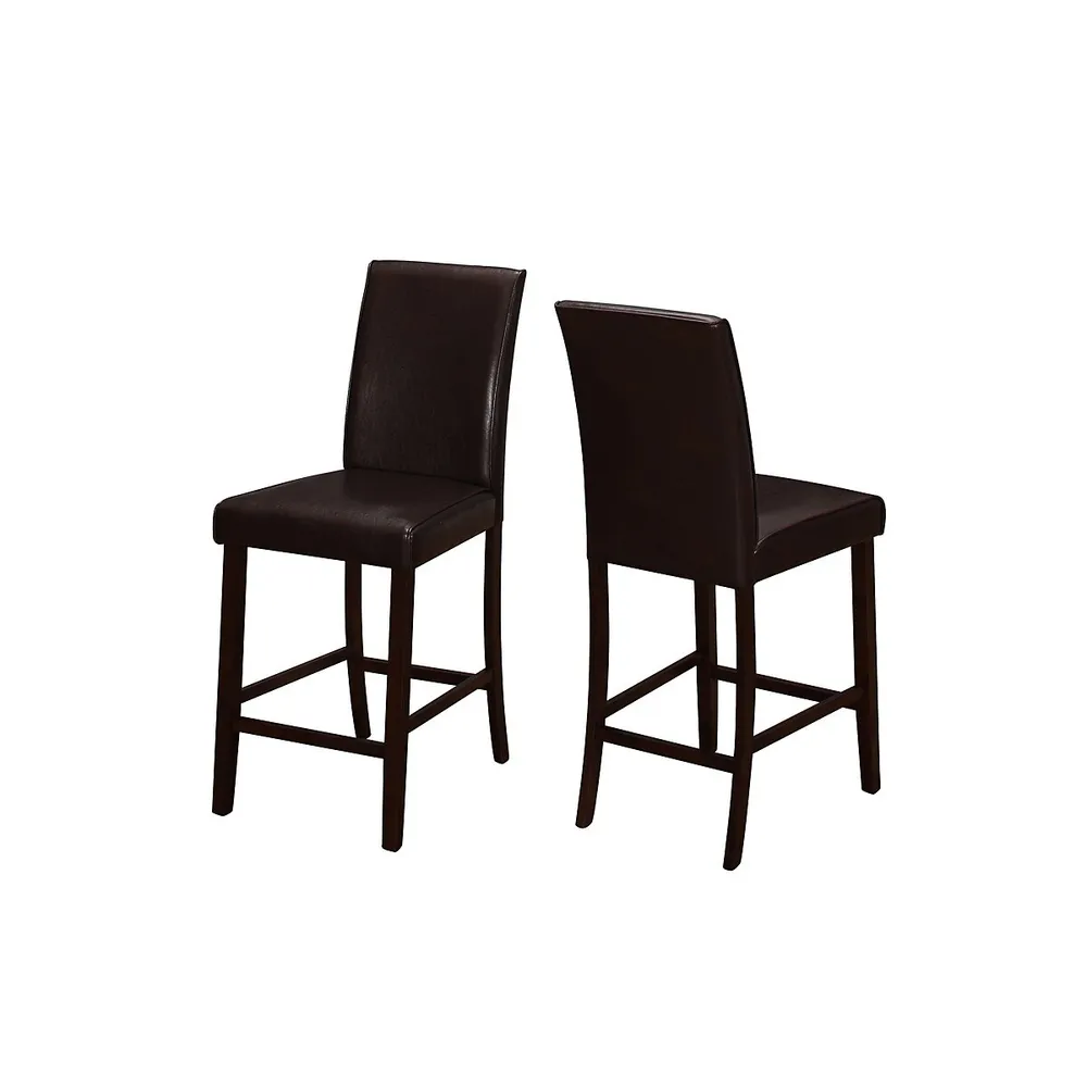 Dining Chair 2pcs / Leather-look Counter Height