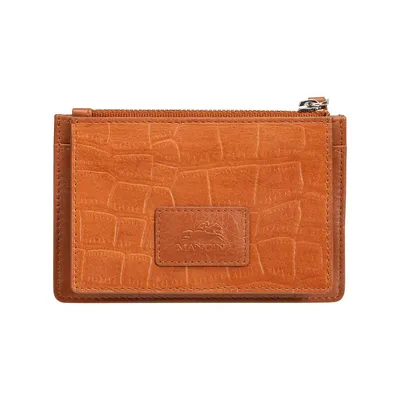 Croco Rfid Secure Card Case And Coin Pocket