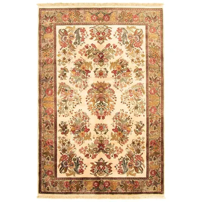 Traditional Hand-knotted 6x9 Rug In Ivory