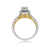 Canadian Dreams 14k Two Tone Gold .56ctw Diamond Engagement Ring