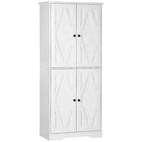 71" Kitchen Pantry Storage Cabinet With Doors And Shelves