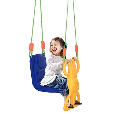 Qaba Kids Rider Glider Swing Set Plastic Hanging Swing Seat