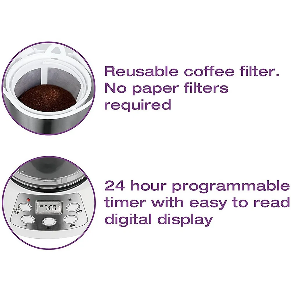 Programmable Jumbo Java Coffee Maker, 14 Cup Capacity, 1000w