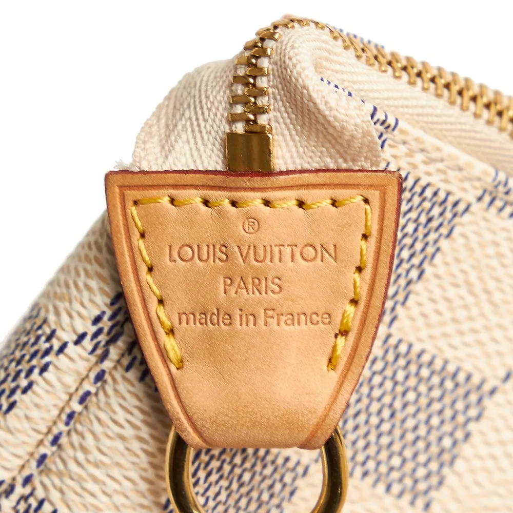 Louis Vuitton mini pochette Damier Azur MADE IN FRANCE