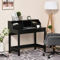 Computer Desk With 2 Drawers & 2 Shelves