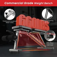 Adjustable Weight Bench 660 Lbs Heavy Duty Commercial Grade Fitness Workout Gym