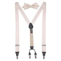 Satin Strap Suspenders Bow Tie Set
