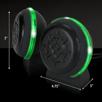 Sl2 Usb Gaming Computer Speakers For Monitor With Led Green Light, 3.5mm Wired Connection And In-line Volume Control - 2.0 Stereo Sound System For Gaming Laptop, Desktop, Pc Computers
