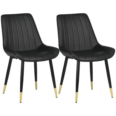 Dining Chairs Set Of 2, Pu Leather Upholstered Kitchen Chair