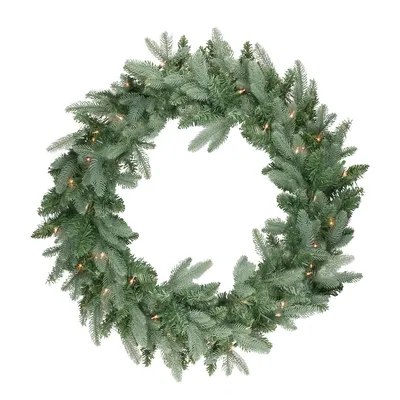 Real Touch™️ Pre-lit Washington Frasier Fir Artificial Christmas Wreath - 48" - Clear Lights
