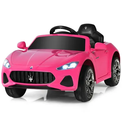 12v Kids Ride On Car Maserati Grancabrio Licensed W/ Remote Control& Lights Pink
