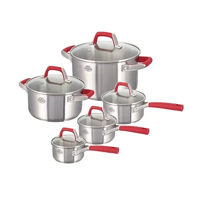 Emilia 10-piece 18/10 Stainless Steel Cookware Set