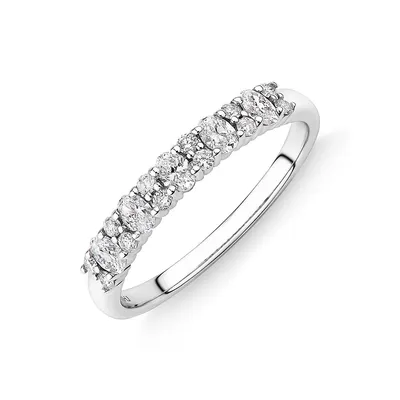 Wedding Ring With 0.46 Carat Tw Diamonds In 14kt White Gold