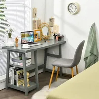 Trestle Computer Desk Home Office Workstation W/removable Shelves