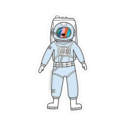 Vinyl Sticker: Astronaut