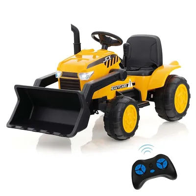 12v Kids Ride On Excavator Digger Electric Bulldozer Tractor Rc With Light & Music