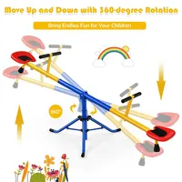 Kids Seesaw Swivel Teeter Totter Playground Equipment 360° Rotation