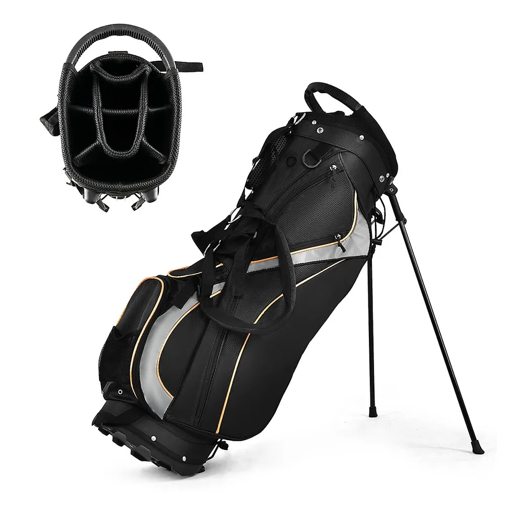 Costway 9 Golf Stand Bag Club 8 Way Divider Carry Organizer Pockets Storage  Black New