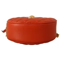 Versace Red Nappa Leather Medusa Small Crossbody Bag