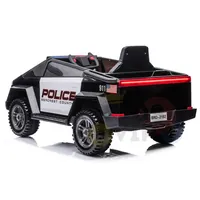 New Upgraded 4WD Futuristic Police Officer 12V Toddlers' & Kids' Ride-on Car w/ Rubber Wheels, Leather Seat, Siren, Lights, USB, BT, Parent RC