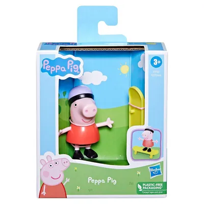 Figurine Peppa Pig avec planche à roulettes Peppa's Fun Friends