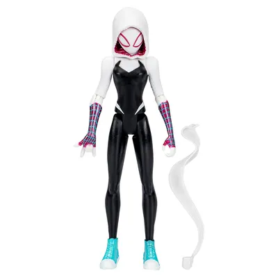 Figurine Spider-Gwen Spider-Man dans le Spider-Verse, à l'échelle de 15 cm, avec accessoires