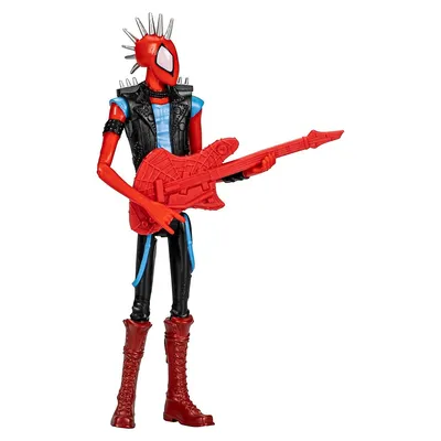 Figurine Spider-Punk de Spider-Man dans le Spider-Verse à l'échelle de 15 cm avec accessoire