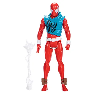 Figurine de Scarlet Spider Spider-Man dans le Spider-Verse à l'échelle de 15 cm avec accessoire
