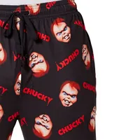 Chucky Evil Doll Face Collage Pajama Pants
