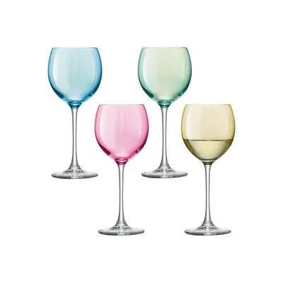 Polka Set of 4 Wine Glasses
