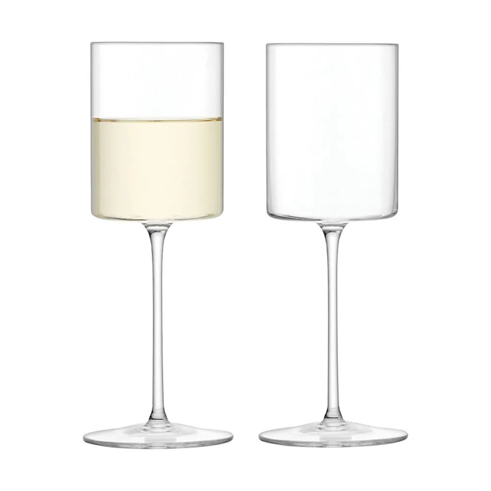 LSA International Otis White Wine Glasses Set of 4