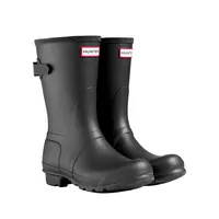 Back-Adjustable Matte Waterproof Short Rain Boots