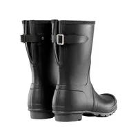 Back-Adjustable Matte Waterproof Short Rain Boots