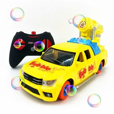 Link Remote Control Bubble Pickup Truck With Lights Rechargeable Car