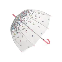 Butterfly and Bird Clear Walking Umbrella