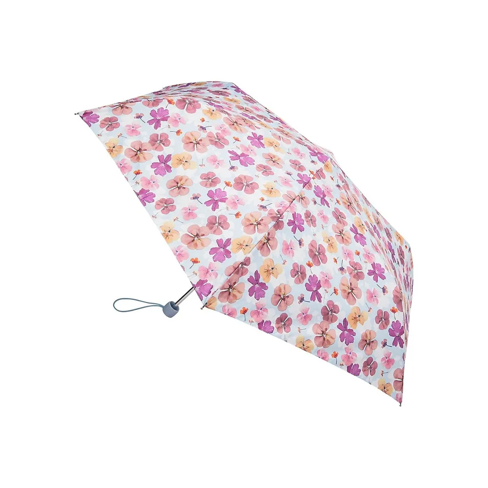 Floral-Printed Folding Umbrella